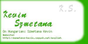 kevin szmetana business card